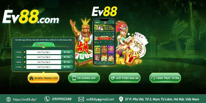 Hướng dẫn đăng ký Ev88 - nhanh, bảo mật, thành công 100% 9 Chọn đường link truy cập vào trang chủ