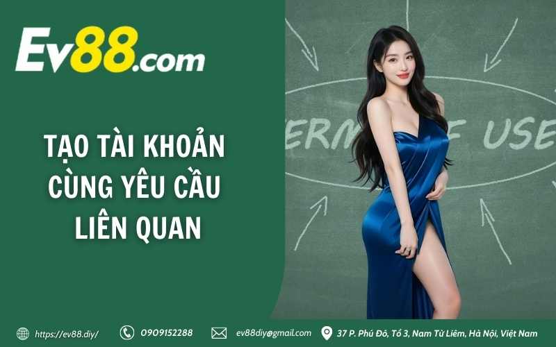 Điều khoản sử dụng Ev88 10 Tạo tài khoản cùng yêu cầu liên quan
